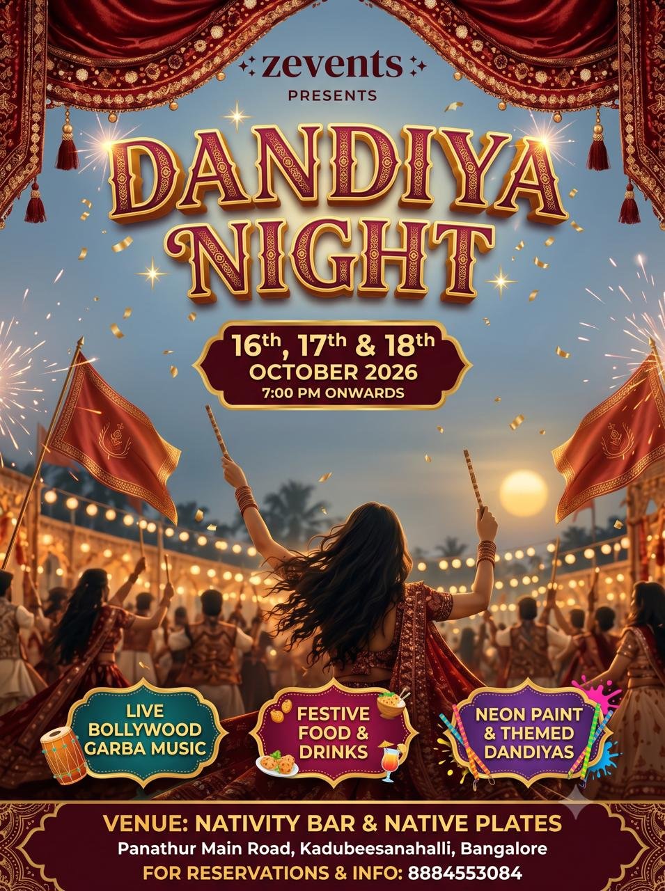 Dandiya Night - Nativity Bar and Native Plates
